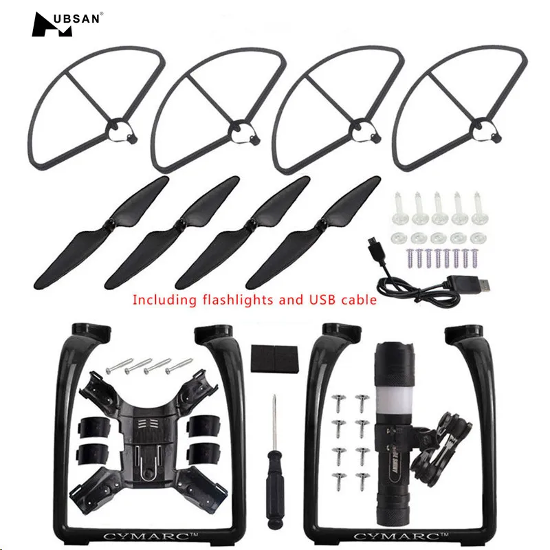 

Upgraded Propeller Blade Protector Flashlight Black Kit RC Quadcopter Parts for Hubsan H501S