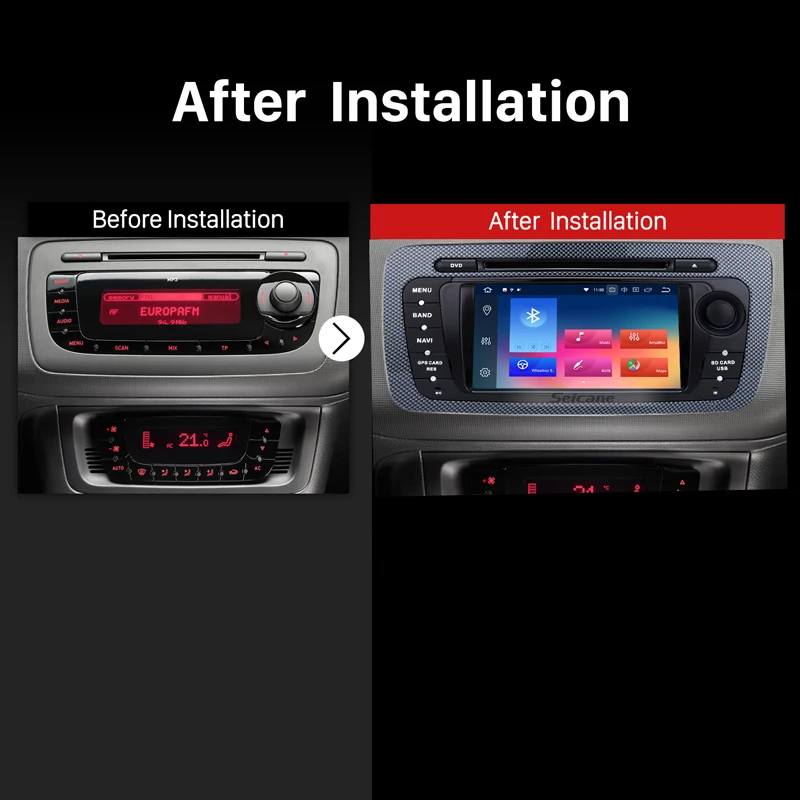Cheap Seicane 2 Din Android 8.0 7 inch Car Radio For 2009 2010 2011 2012 2013 SEAT IBIZA VW Stereo GPS Multimedia Player 4G/WIFI 5
