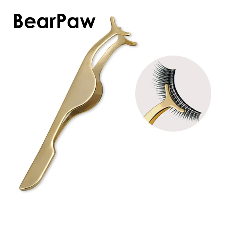 

BearPaw Magnetic False Eyelashes Extensions MakeUp mink strip eyelashes Tweezers 3d lashes Clip Clamp Makeup Forceps Tool Beauty
