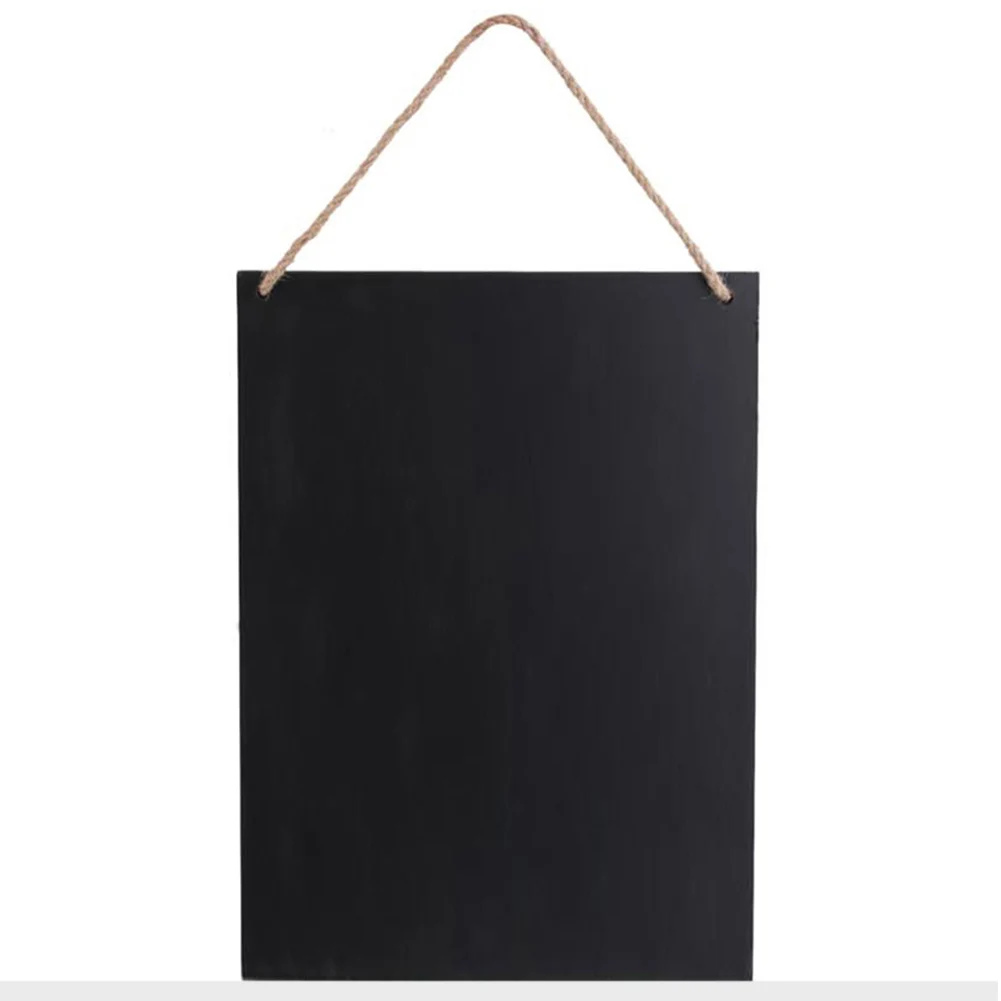 

Frameless Writing Board Double Side Message Board Vintage Chalkboard Blackboard Hanging Wedding Supplies Home Decoration