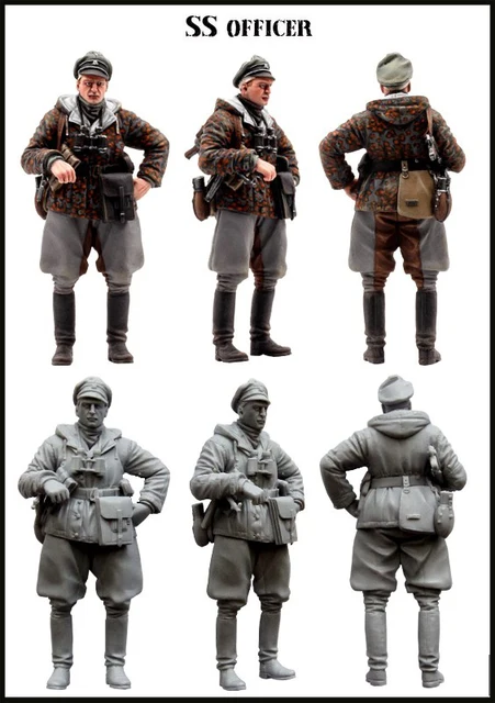 unpainted kit 1 35 the german ss great officer include one soldier
