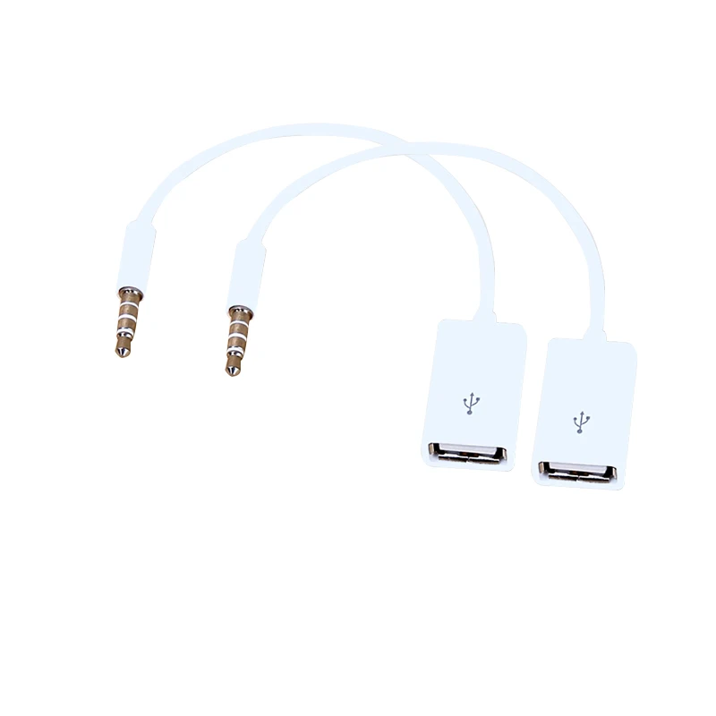 USB мама на 3,5 мм вход для источника аудио-сигнала линии 3,5 папа на USB порт вставить U диск автомобиля MP3 кабель передачи данных