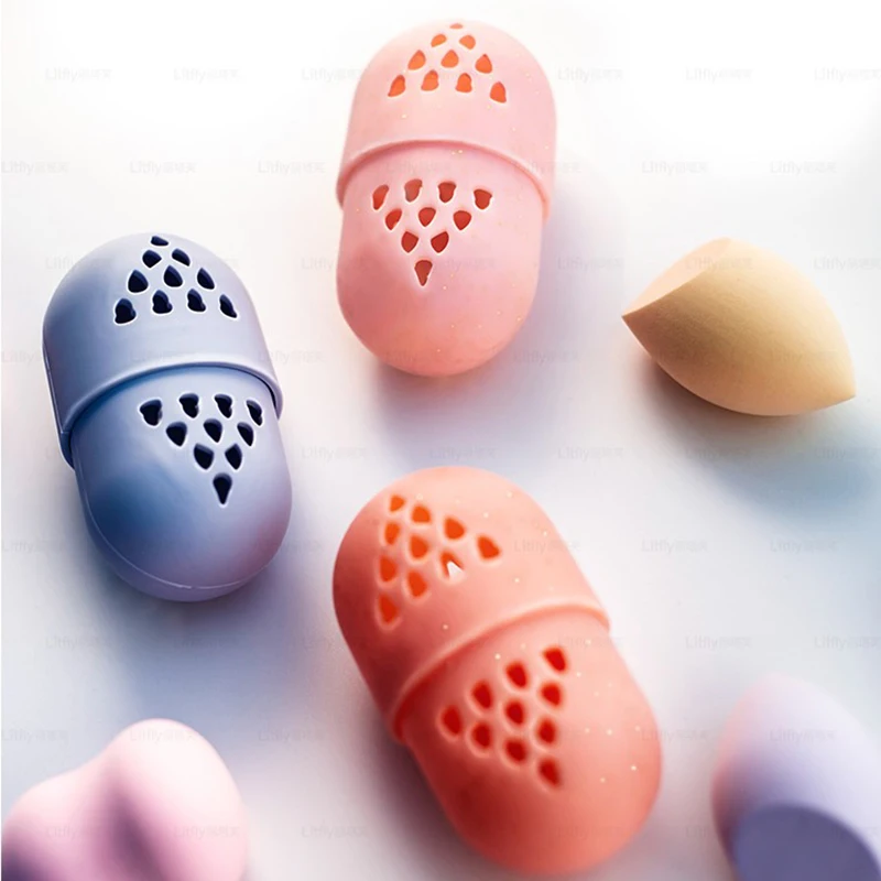 

Beauty Egg Protection Capsule Storage Box Breathable Dust-proof Portable Cotton Pad Storage Box Home Organizer