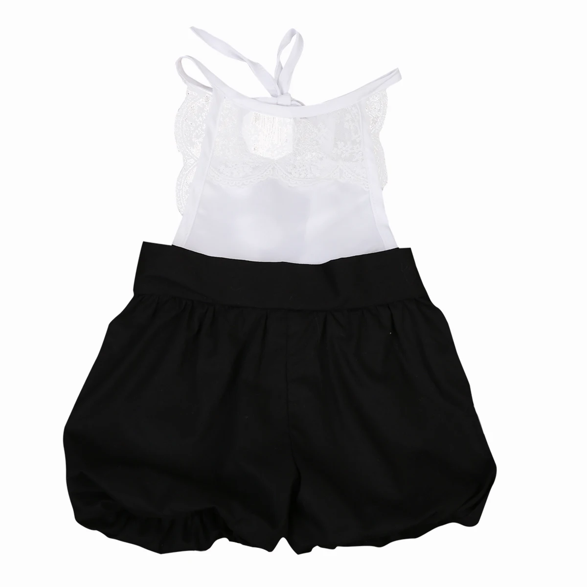

casual cotton o-neck sleeveless Toddler Baby Kids Girls Princess Romper Jumpsuit Cotton Lace Clothes