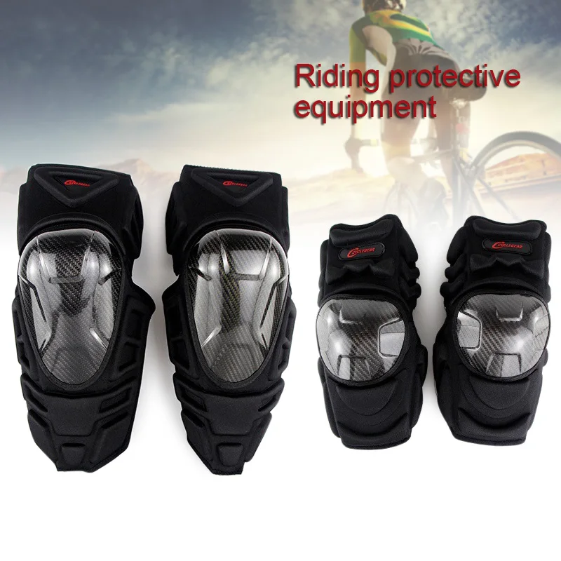 

Carbon Fibre Kneepad with Elbow Support Set for Motocycle Riding BB55