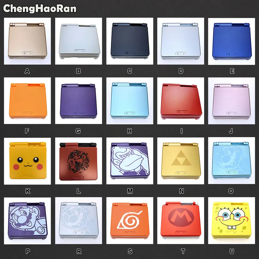

ChengHaoRan For GBA SP Housing Case Cover Replacement Full Shell For Nintendo GameBoy Advance SP