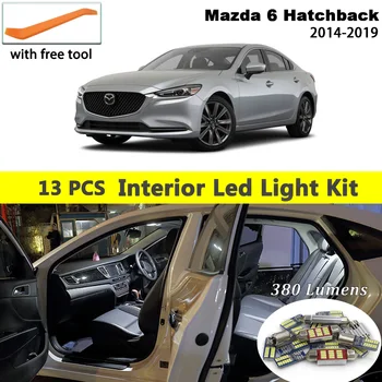 

13 Pcs White Canbus led Car interior lights Package Kit for Mazda 6 Hatchback 2014 - 2017 2018 2019 led interior Reading lights