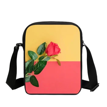 

VEEVANV Pretty Rose Printed Handbags Children Shoulder Bag School Bookbag Women Messenger Bags Girls Fashion Purse Crossbody Bag