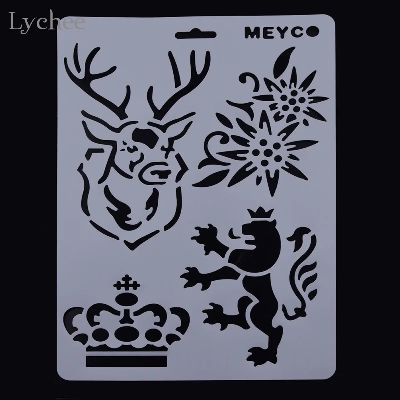 DIY Layering Stencil Masking Spray Template Scrapbooking Stamp Album Decorative Embossing Paper Card Craft Deer Head Crown | Дом и сад