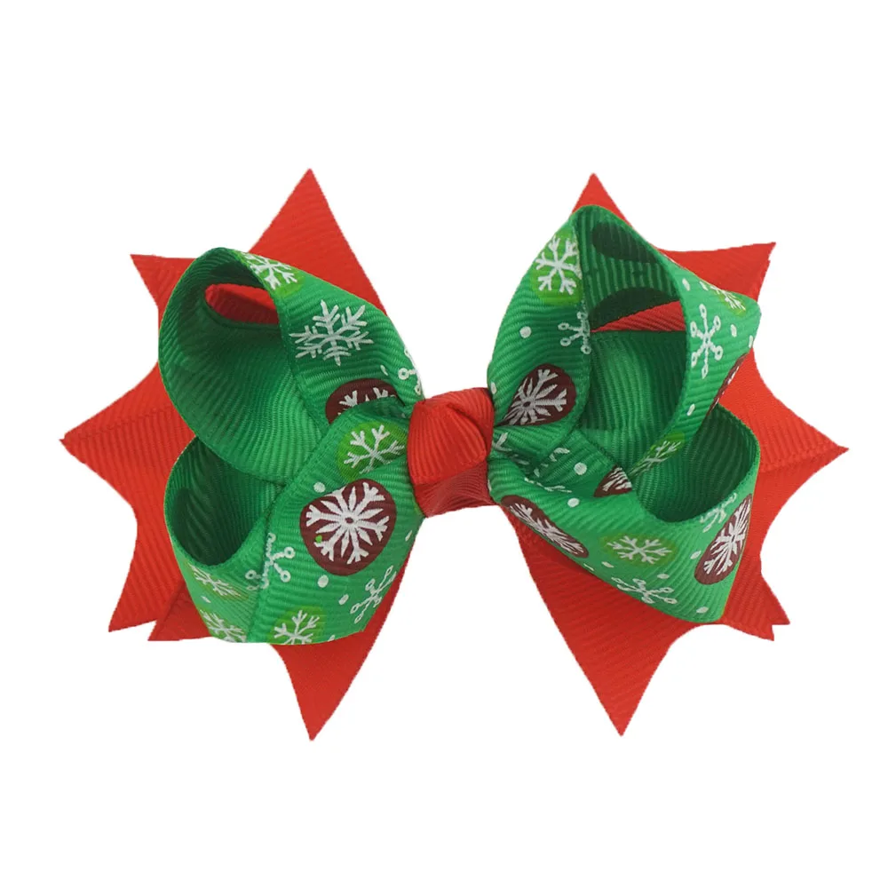 Твои банты 4 дюйма рождественские банты для волос для девушка Шпилька Модные банты из лент Заколки для волос Головные уборы Детская ручной работы женские аксессуары для волос - Цвет: Christmas bows 1