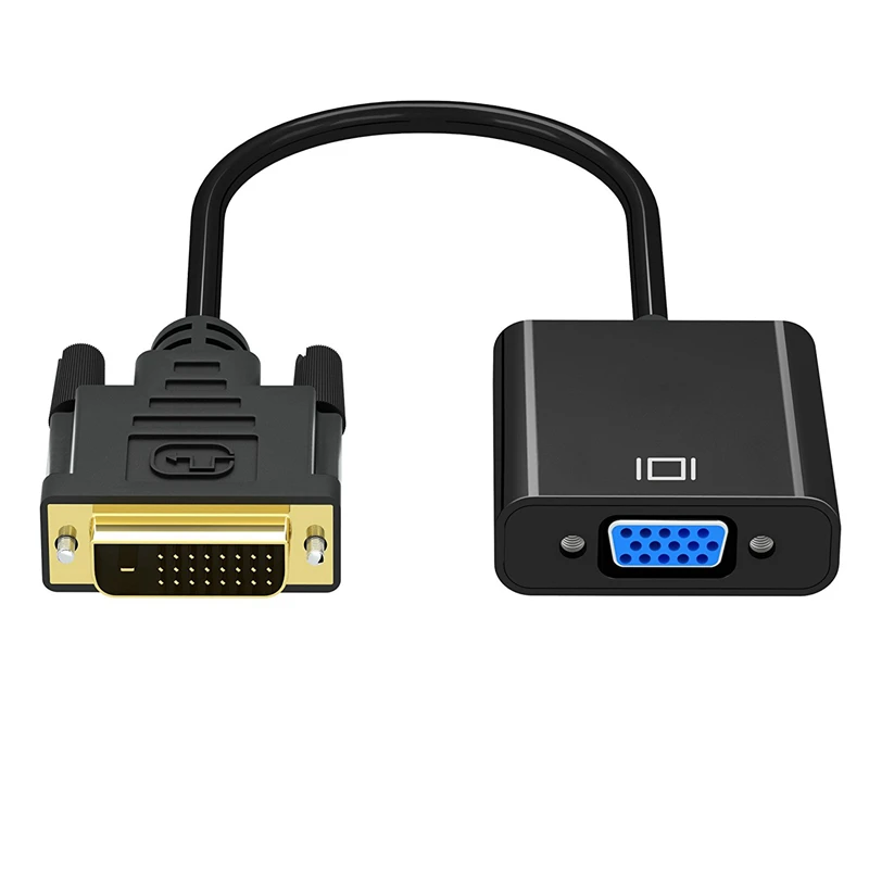 15 Pin VGA*Female to 24+1 pin DVI-D Male Adapter Video Converter PC Laptop RS