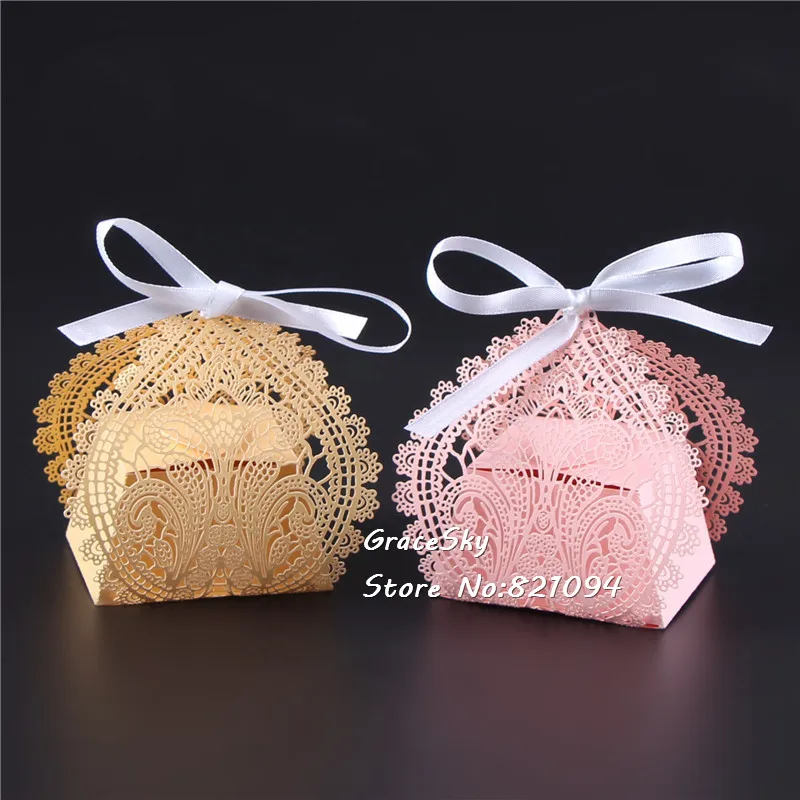 

50 шт./лот Бесплатная доставка Элегантная кружевная дизайнерская бумага с лазерной резкой Рождество День рождения Свадьба конфеты Шоколад Коробки товары Вечерние