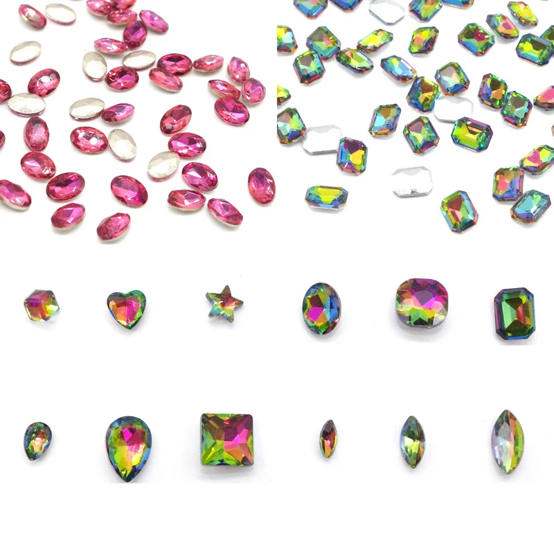 

1pc Star/Heart/Triangle Nail Art Decorations Glitter Shiny Glass Zircon DIY Manicure Crystal Nail Rhinestone Accessory