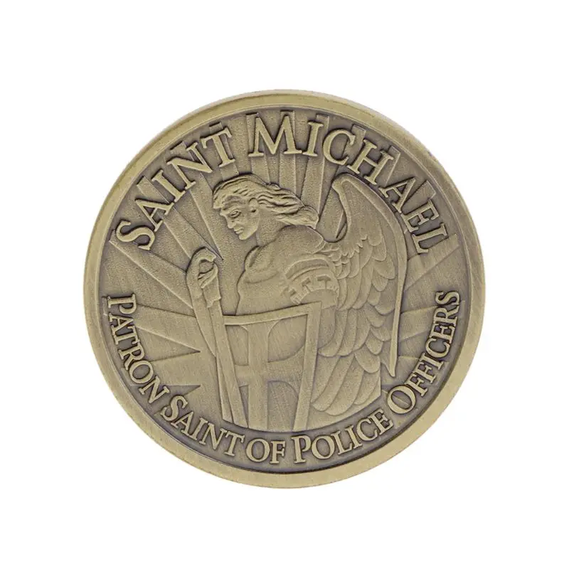 Памятная монета патрон полицейских Saint Michael America Flag сувенир W229|Безвалютные монеты|