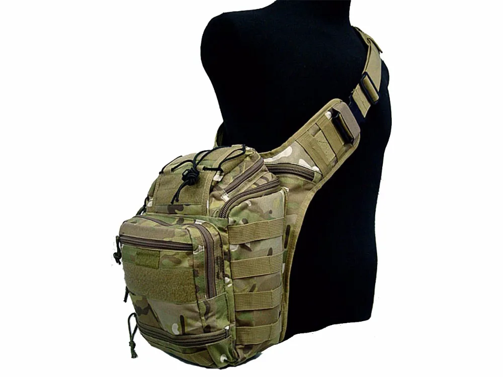 

Tactical Utility Gear Shoulder Sling Pack Bag Airsoft Military Cycling CP