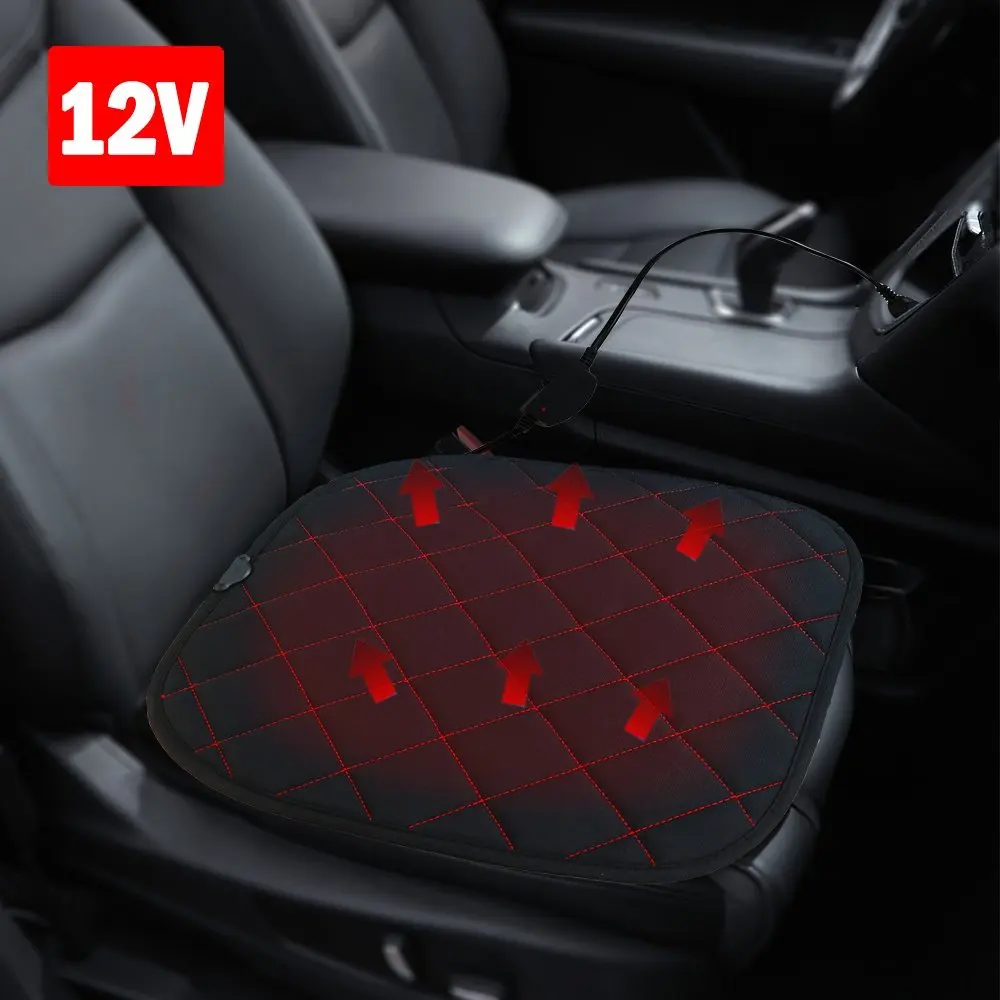 Buy Heated Seat Cushion Nonslip Black 12V Car Heat Seat Cushion Cover Pad for