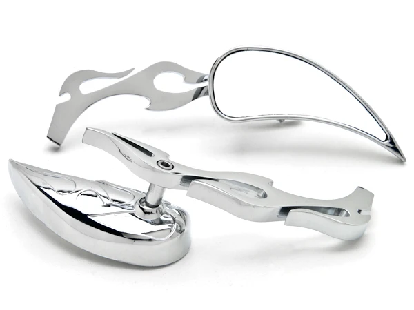 

Brand new 100% high quality Flame Tear Drop Chrome Mirrors For Yamaha Virago XV 250 500 535 700 750 920 1100