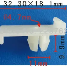 100 шт в наборе, двери Стекло Винт Втулка для Mazda S084-58-502 626 2000-на автоматическое пластиковое крепление автомобильные клипсы пластиковый зажим