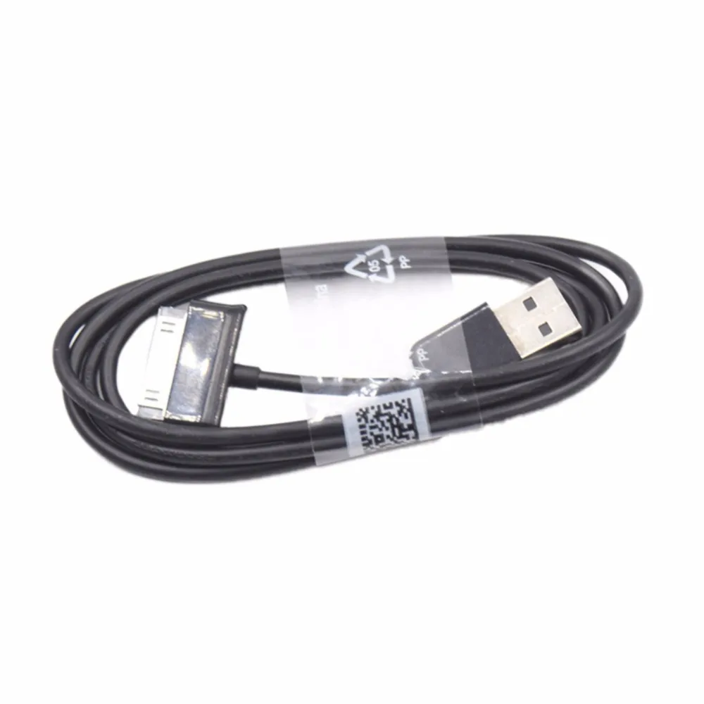 Usb شاحن كابل بيانات الشحن الحبل 1 متر الأسود لسامسونج غالاكسي اللوحي p1000 p3100 p3110 p5100 p5110 p7300 p6800