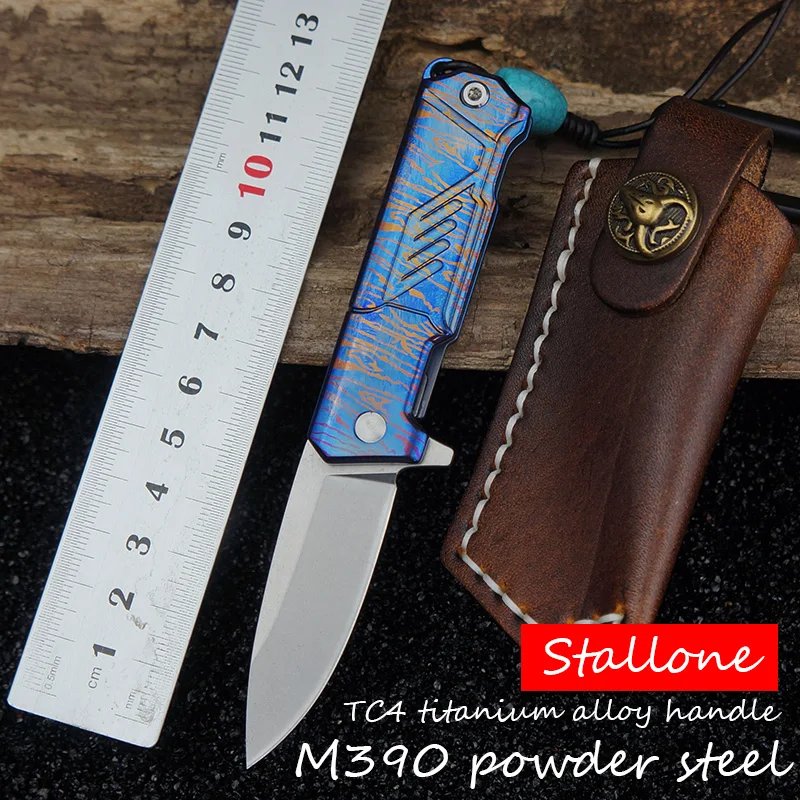 Stallone M390 steel folding knife TC4 titanium alloy handle built-in ball bearing EDC tool pocket knife outdoor survival knife
Stallone M390 steel folding knife TC4 titanium alloy handle built-in ball bearing EDC tool pocket knife outdoor survival knife
