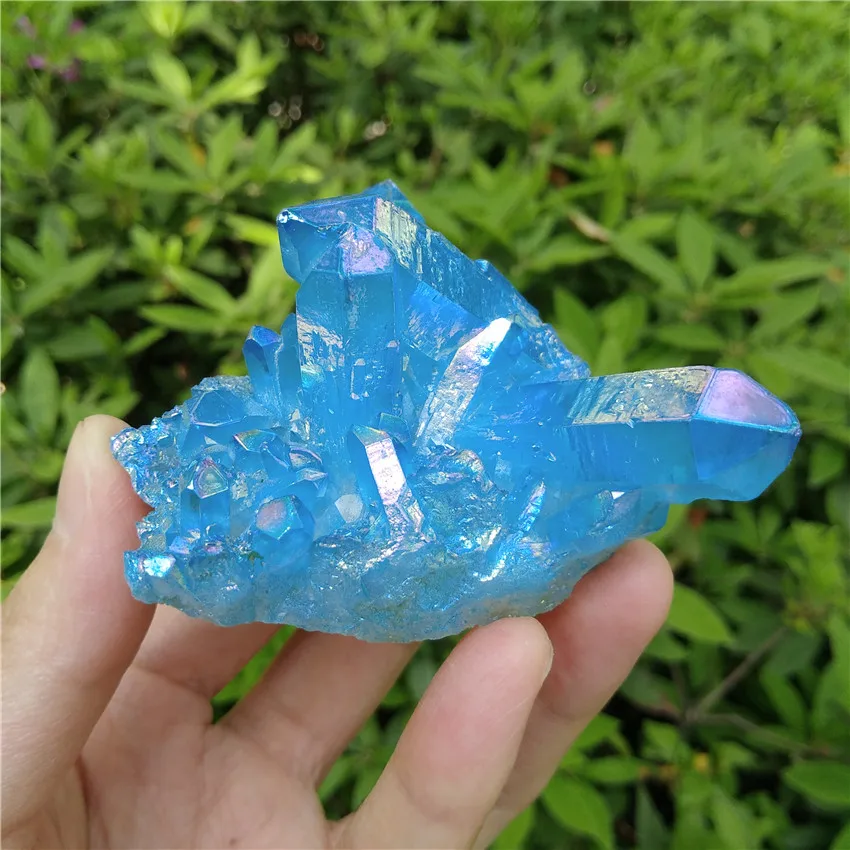 Rainbow Titanium Aura Crystal Cluster Rainbow Quartz Cluster Crystal