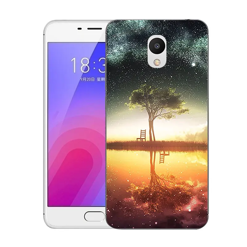 Чехол для Meizu M6 5 2 дюйма с текущей печатью чехол телефона M 6 Mini M711Q M711C прозрачный