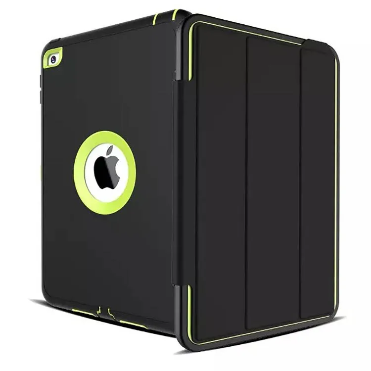 Для iPad Air 2/iPad 6() retina дети Безопасный Броня противоударный Heavy Duty Силиконовый Футляр Чехол - Цвет: green
