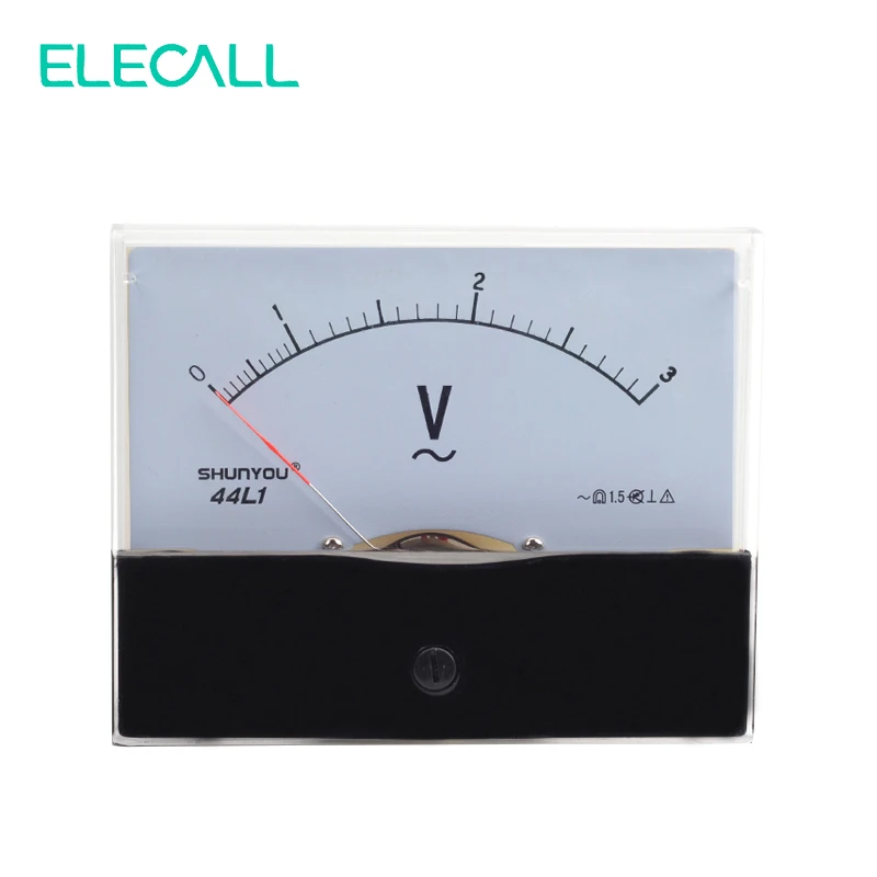 ELECALL 44L1 3V Measuring Range AC 0 3V Rectangle Analog Panel Volt