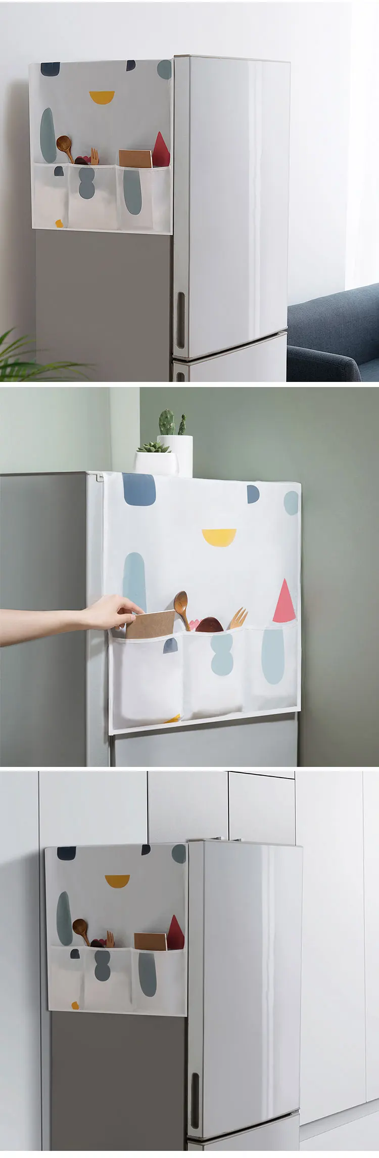 Пылезащитный чехол для холодильника Мультифункциональный холодильник доказательство Сумка органайзер сумки для хранения аксессуары чехол