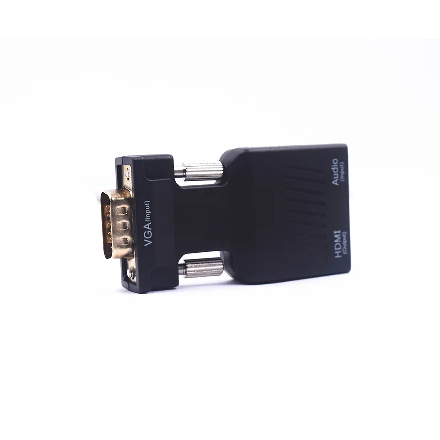 Мини-адаптер VGA-HDMI 1080P конвертер VGA 2 HDMI коннектор с аудио для ПК ноутбука проектора