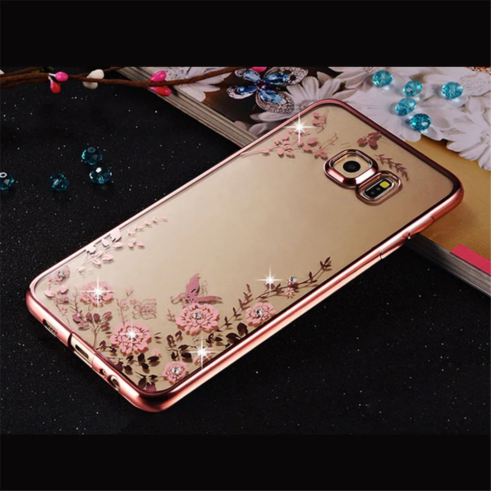 Plating Cover Soft TPU Flower Flora Phone Case for Samsung Galaxy S3 S4 S5 S6 S7 Edge J3 J5 Prime J7 2016 A3 A5 A7 2017 S8 Plus cases-for-s8+