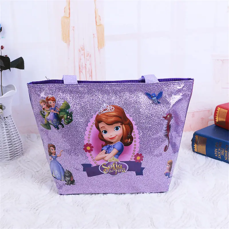 Disney принцессы изображением Эльзы из мультфильма «Холодное сердце» Подарки для девочек пеленки сумка Большая вместительная сумка посылка Путешествия хранения леди сумка с персонажем мультфильма - Цвет: Прозрачный
