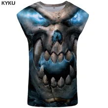 KYKU бренд череп на бак Топ для мужчин дьявол майка хип хоп Singlet аниме Ftness одежда для мужчин s Бодибилдинг Стрингер