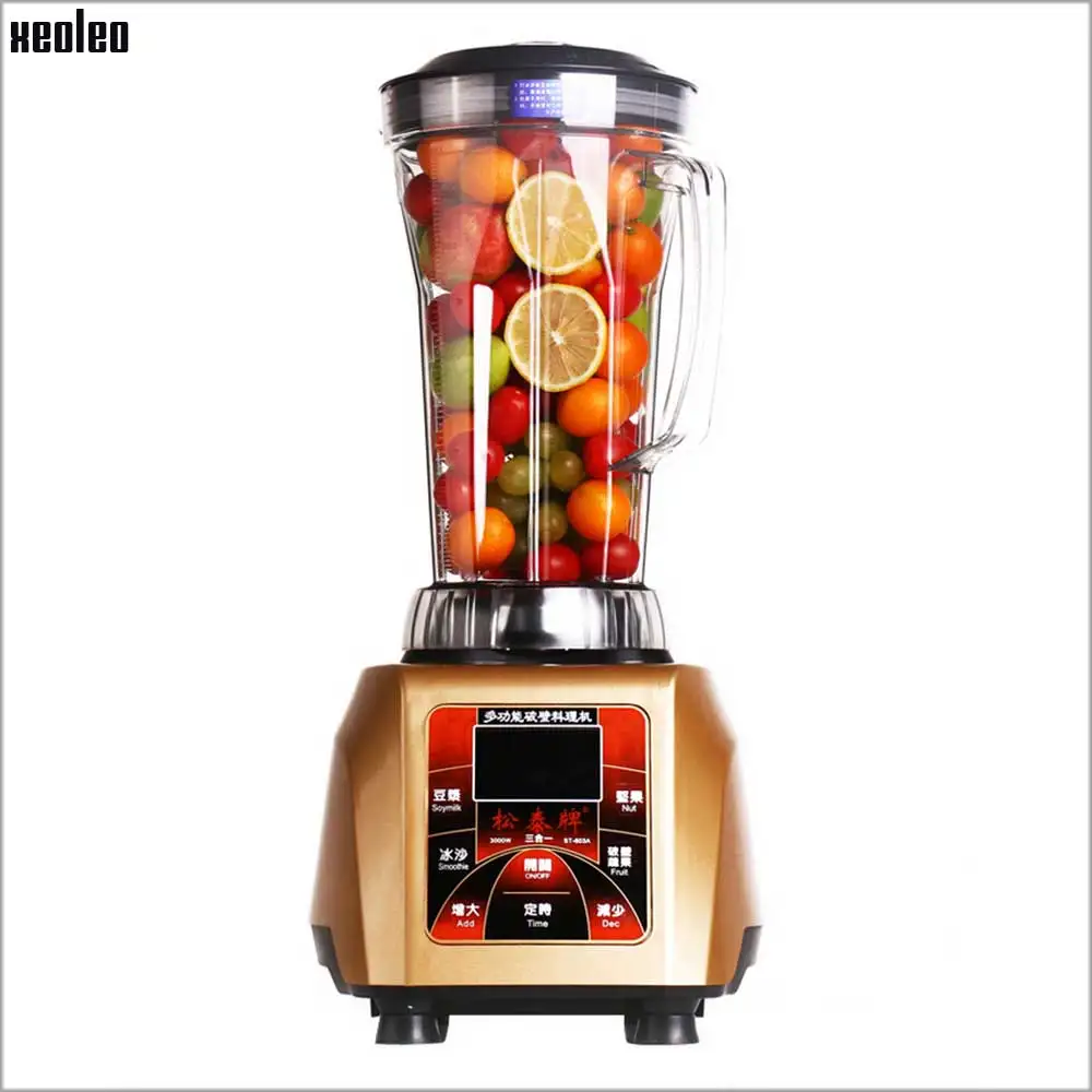 Xeoleo Commercial Blender 4L Heavy Duty Blender Mixer 3000W Soybean Milk Machine Ice Blender Make Nut/Smoothie/Fruit/Soybean