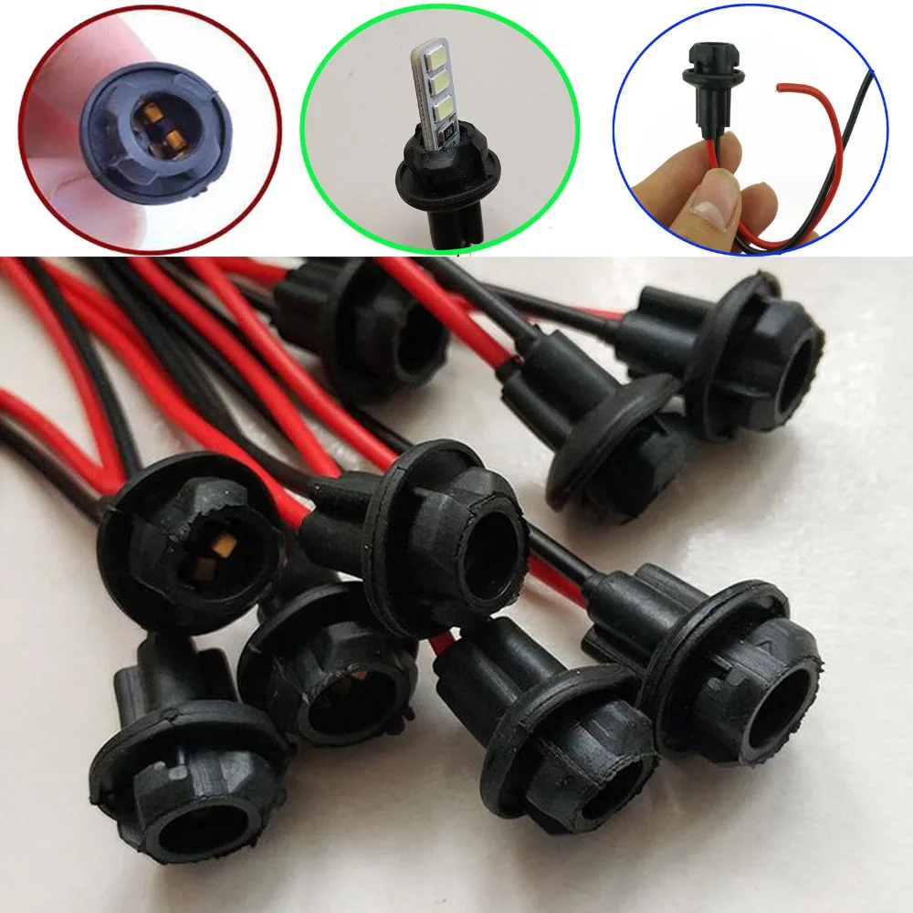 10 шт./лот Водонепроницаемый T10 автомобиля LED SMD лампа индикаторы гнездо соединителя Держатель Разъем
