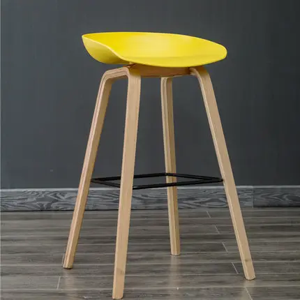 Луи моды барные стулья дождь жизни Nordic твердой древесины творческий, современный, простой дома табурет - Цвет: G5 64cm