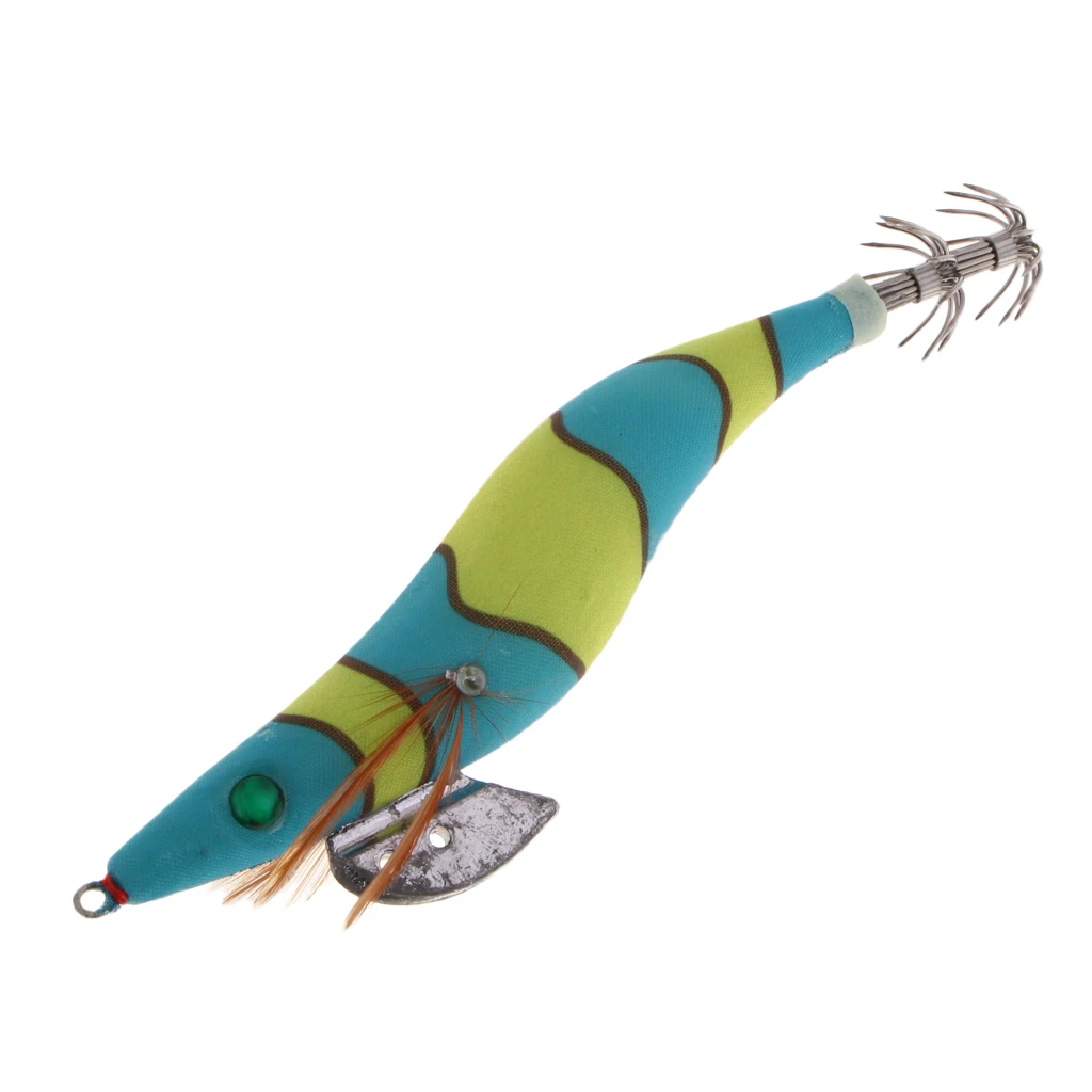3.5# Squid Jigs Glow in Dark Luminous Fishing Lures Artificial Baits Shrimp Squid Jigs Hooks 13.5cm 21g 
