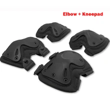 5 Color Airsoft Tactical Adjustable Knee & Elbow Protective Pads Set Protector Gear Sports Hunting Shooting Pads Good Quality