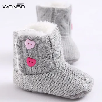 

New Winter Super Warm Newborn Girl Baby Prewalker Keep Warm Shoes Boots Infant Toddler Princess Bebe Crib Snow Knitting Booty