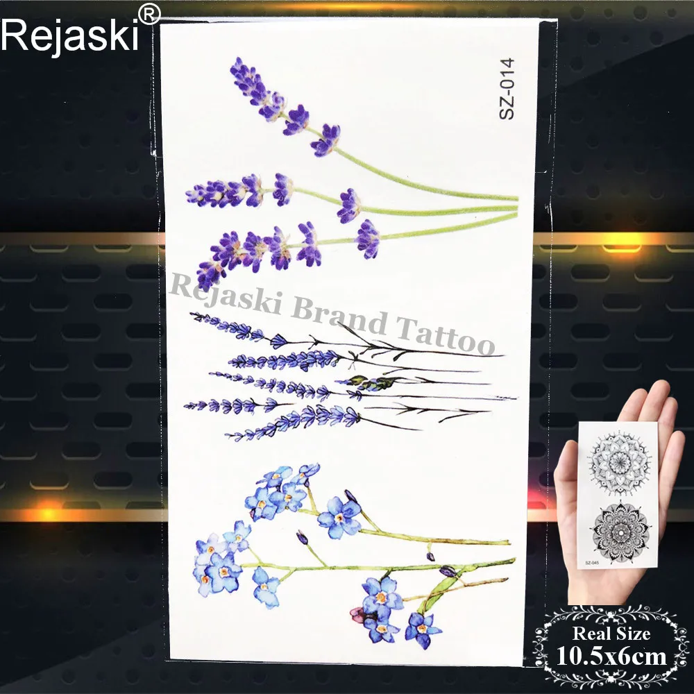 Rejaski черные временные тату наклейки для женщин Айсберг рука геометрические водостойкие татуировки мужские горные поддельные татуировки 3D Летний стиль - Цвет: PSZ014