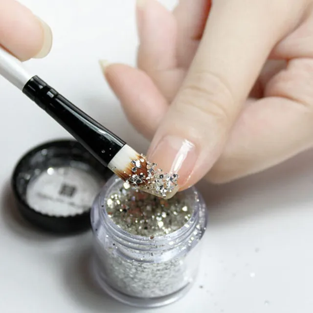 10g Glitter Nail Powder Silver Glitter Acrylic Powder Dust Nail Art