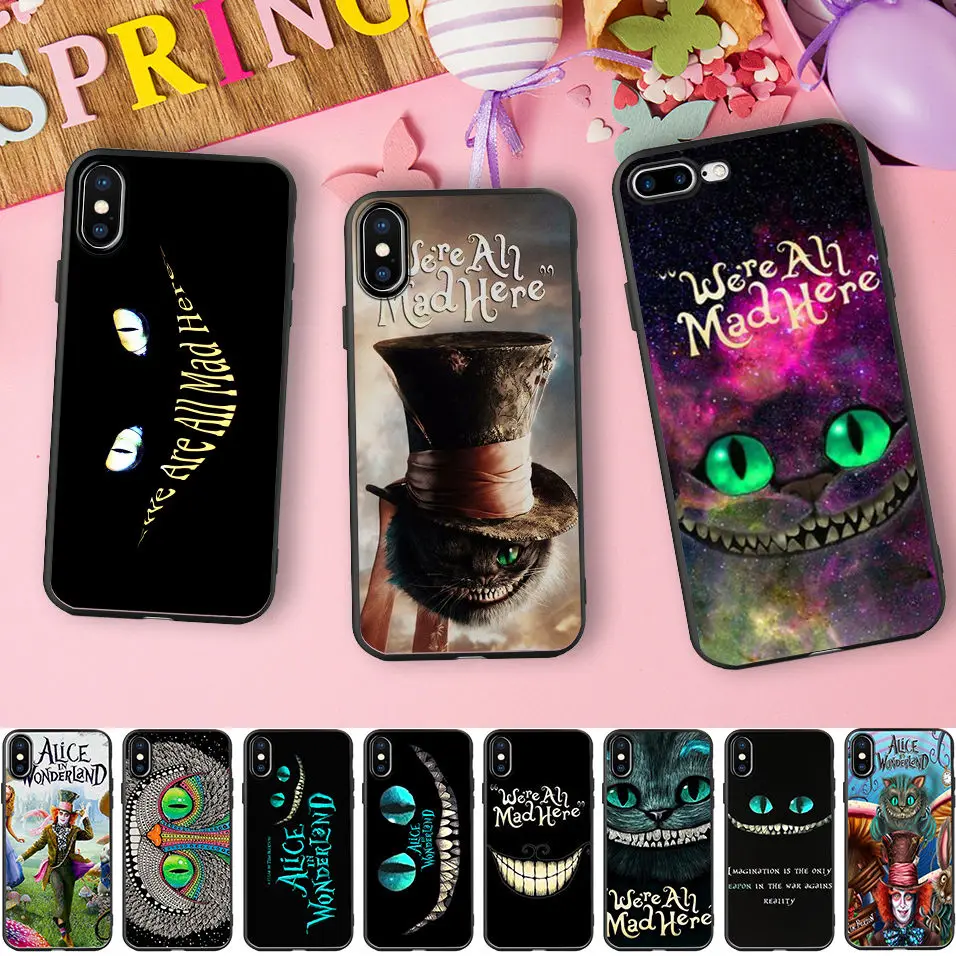 

Alice in Wonderland Cheshire Cat Case Soft Silicone Phone Fundas Cases For Samsung a5 j5 2017 a8 2018Cover