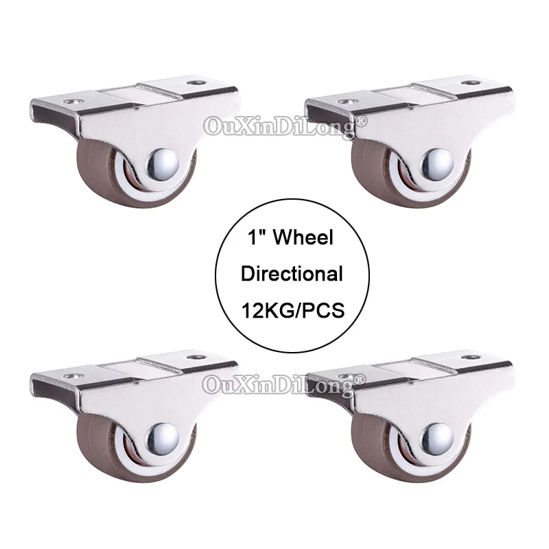 Brand New 4PCS 1Inch Furniture Casters Wheels Soft Rubber Directional Rollers Runners for Platform Trolley Chair | Обустройство дома