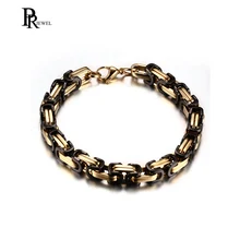 8 мм браслет из нержавеющей стали Черное золото Цвет Византийская цепь для мужчин ювелирные изделия