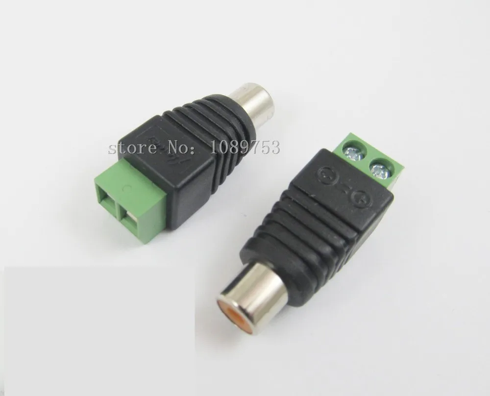 

10pcs CAT5 To Camera CCTV Video AV Balun Phono RCA female jack Connector Adapter Terminal block Drop Shipping