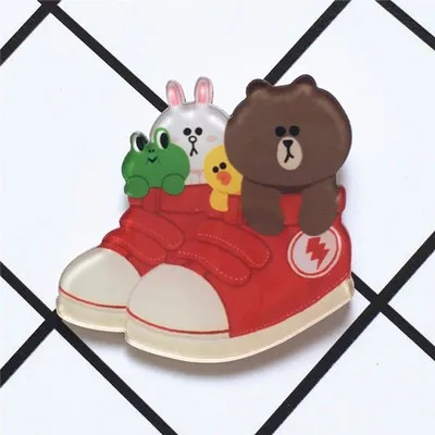 bear cartoon brooch badge_003