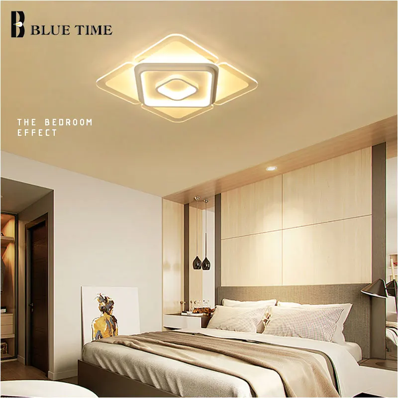 

Squre Acrylic Modern LED Chandelier For Living room Bedroom Led Lustres AC110V 220V Ceiling Mounted Chandelier Lighting Fixtures