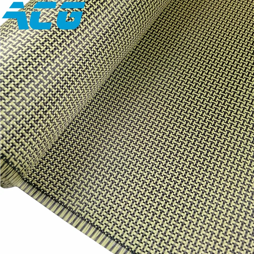 10 м/лот кевлар углеродного волокна гибридные ткани - Цвет: H pattern yellow