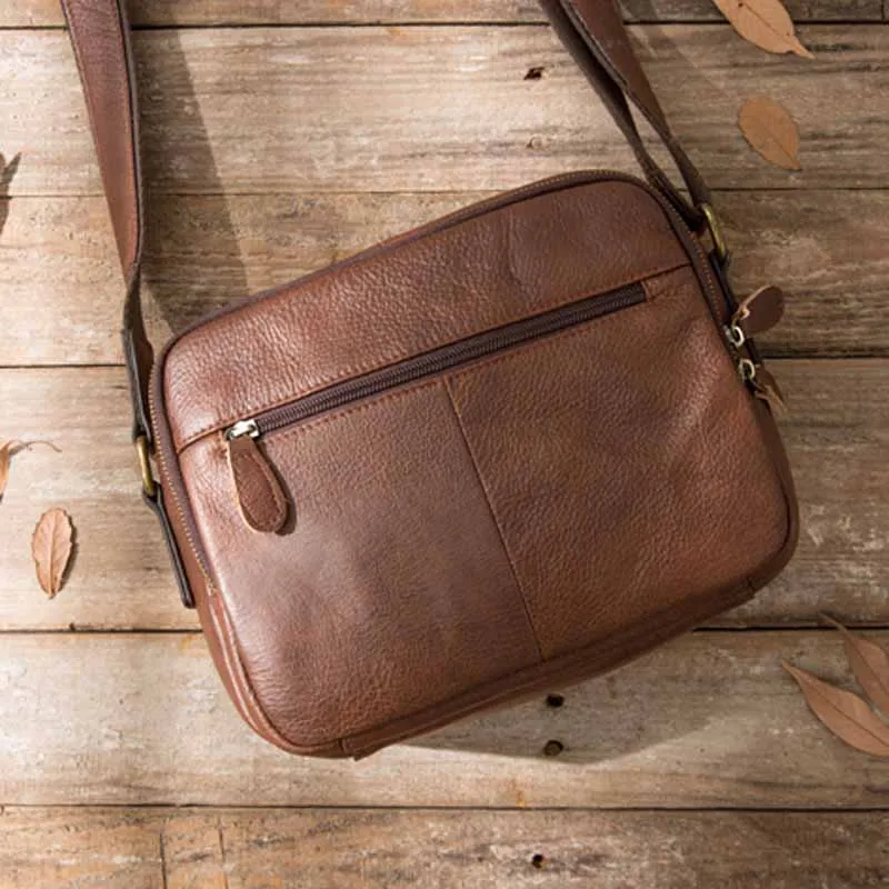 AETOO Genuine Leather Men Bag Casual Business Man Shoulder Crossbody bags Cowhide Large Capacity Travel Messenger bags New