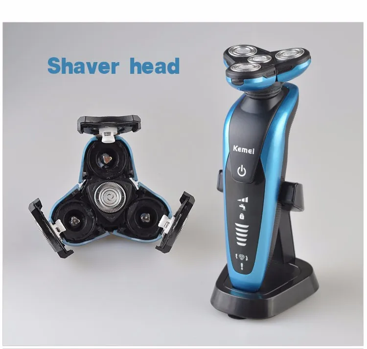 T123 kemei 3 в 1 моющиеся аккумуляторные электробритва мужчин станок для бритья Нос Триммер barbeador 3D Бритва для бороды бритвы
